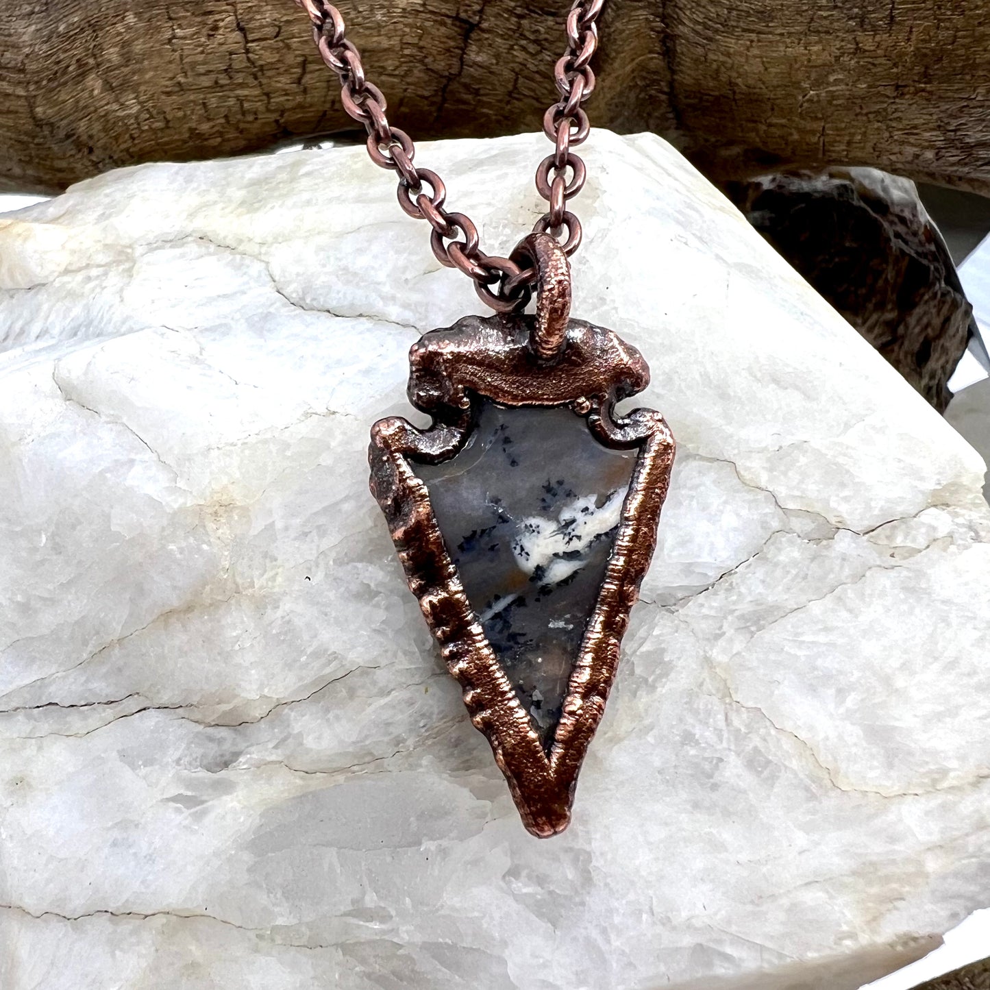 Arrowhead Necklace - Copper Electroformed