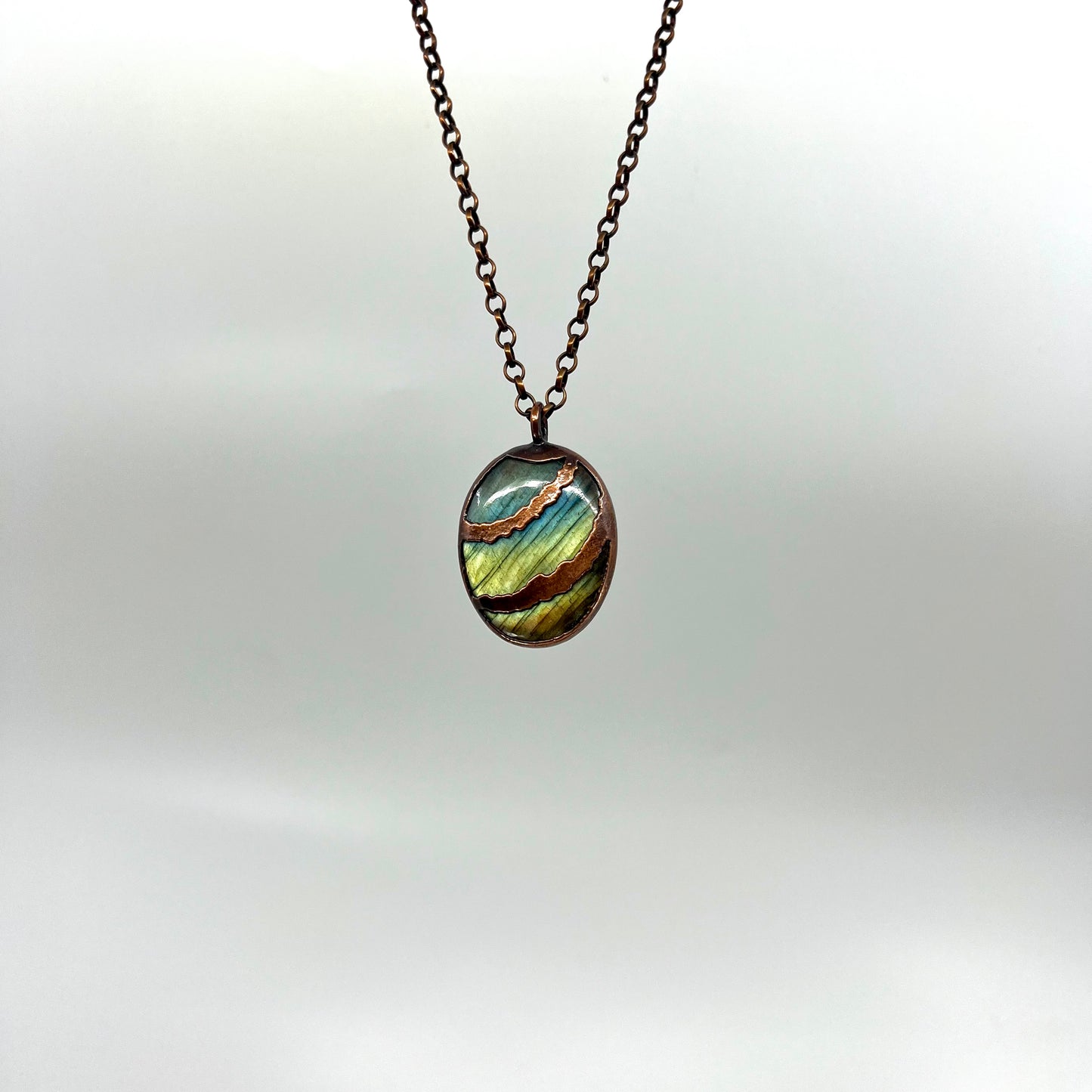 Labradorite Necklace - Copper Electroformed