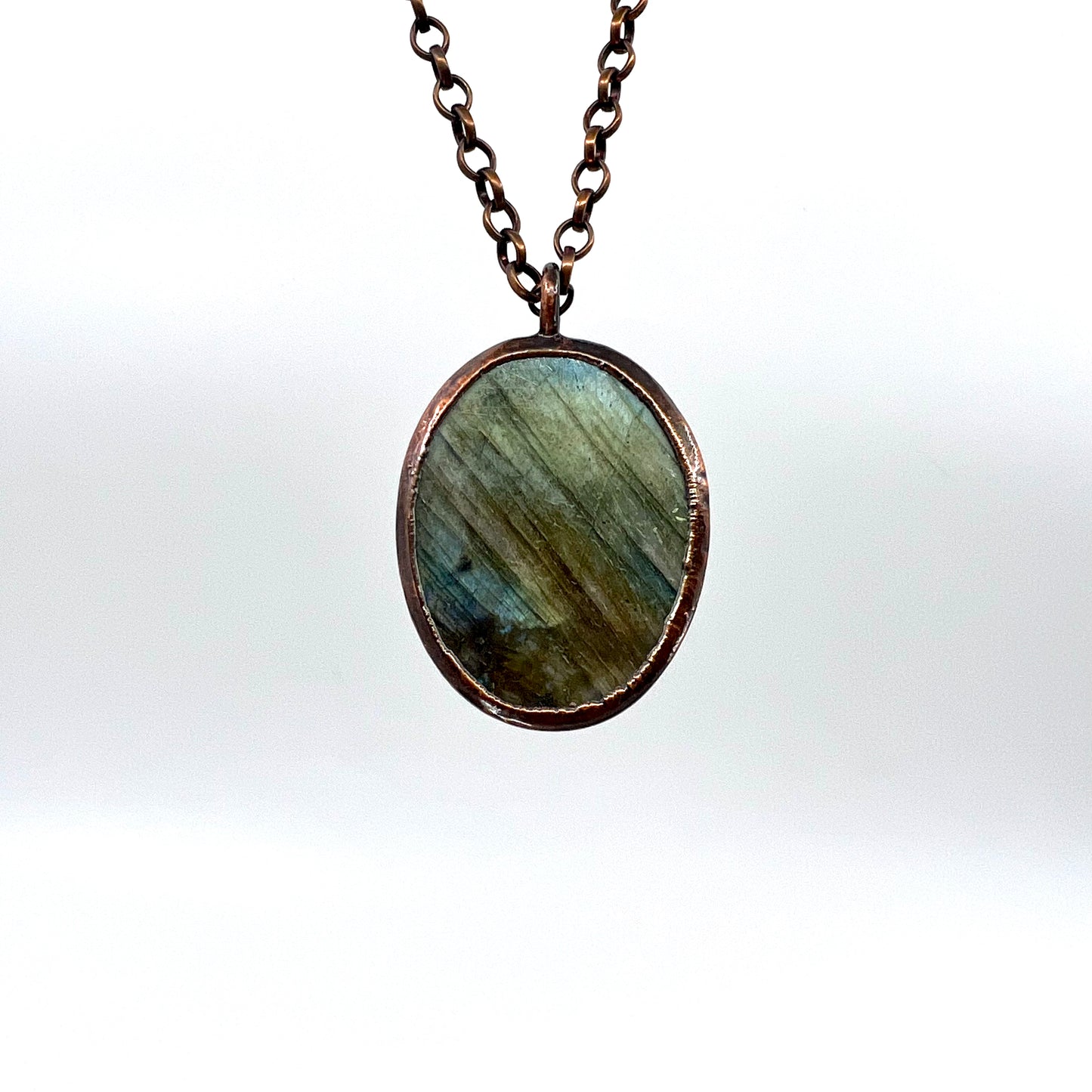 Labradorite Necklace - Copper Electroformed