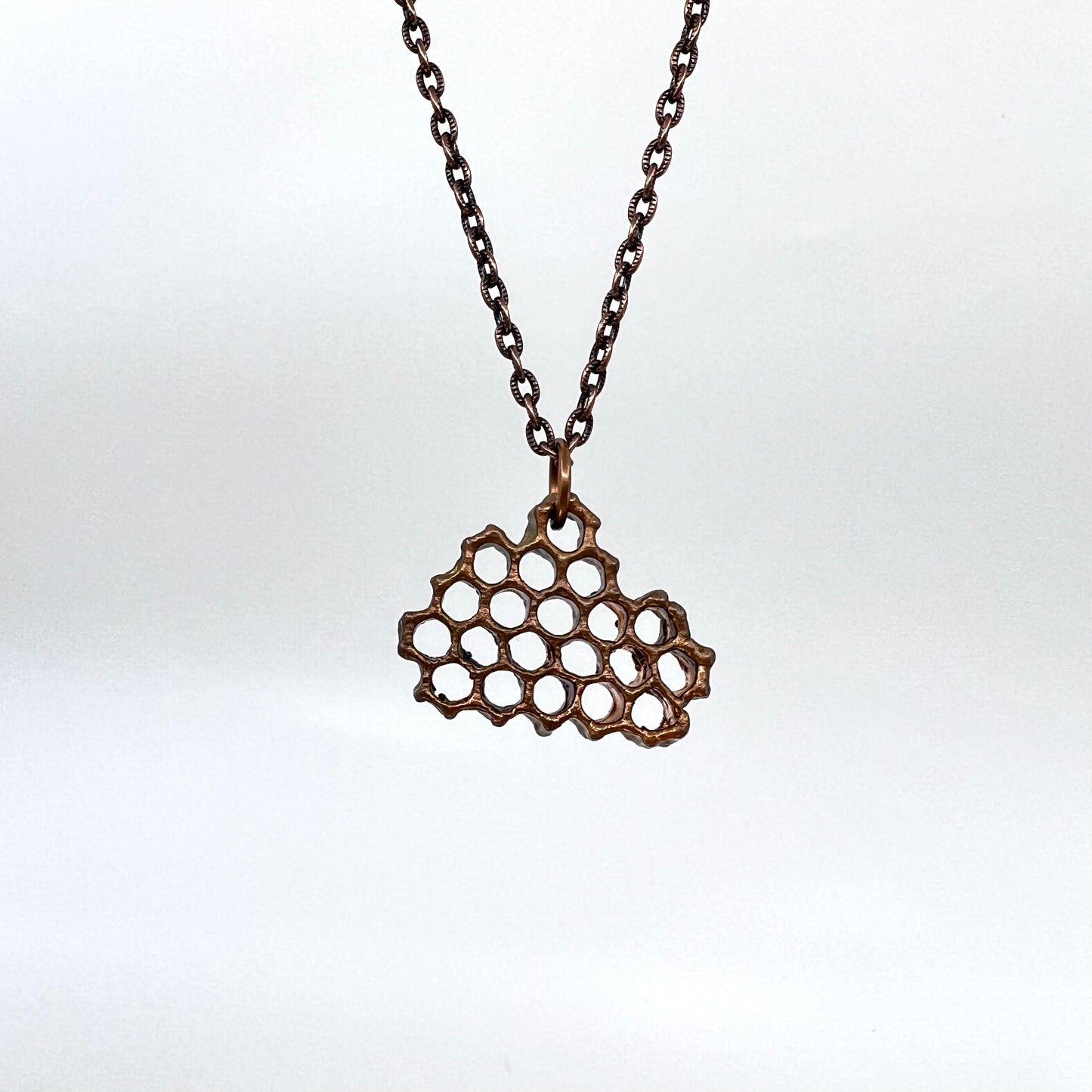 Real Honeycomb Necklace - Copper Electroformed