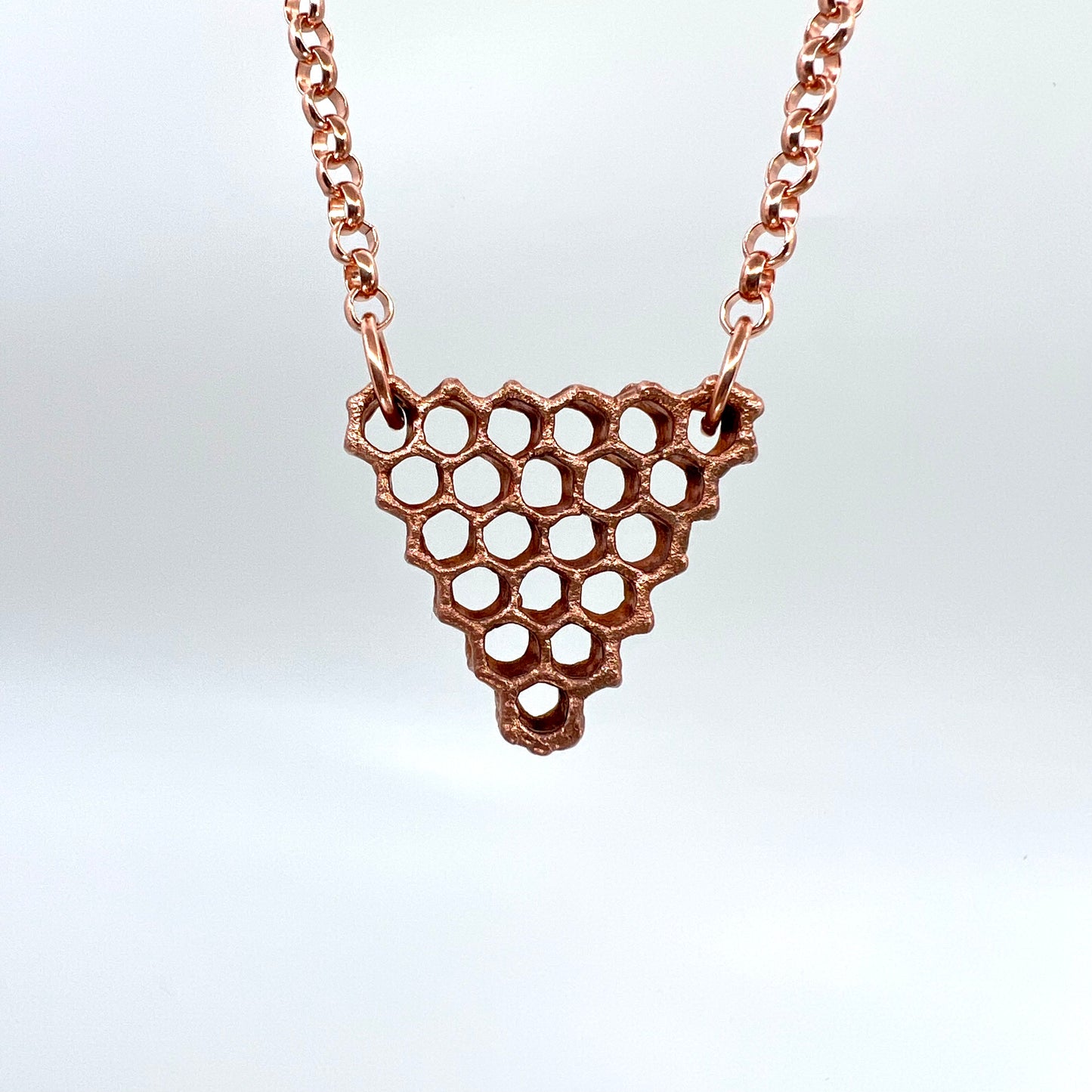 Real Honeycomb Necklace - Copper Electroformed