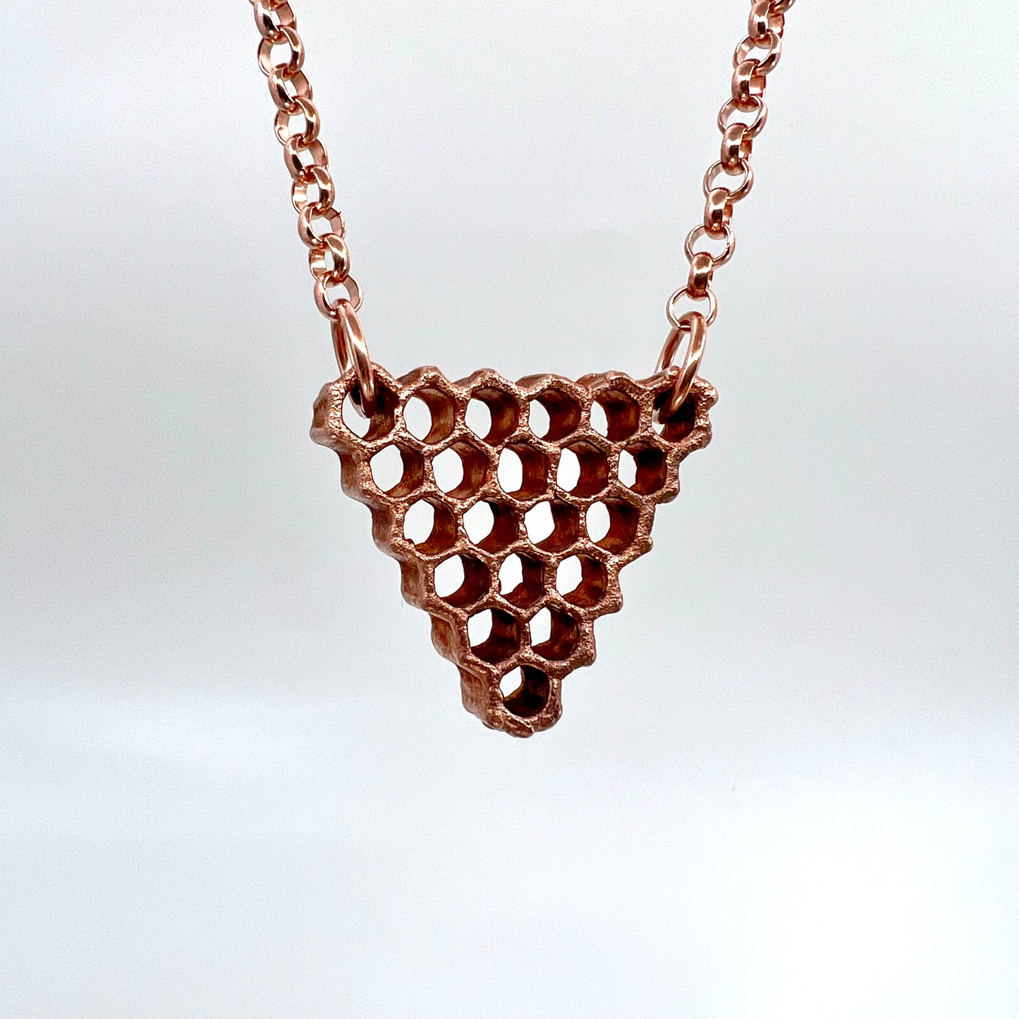 Real Honeycomb Necklace - Copper Electroformed