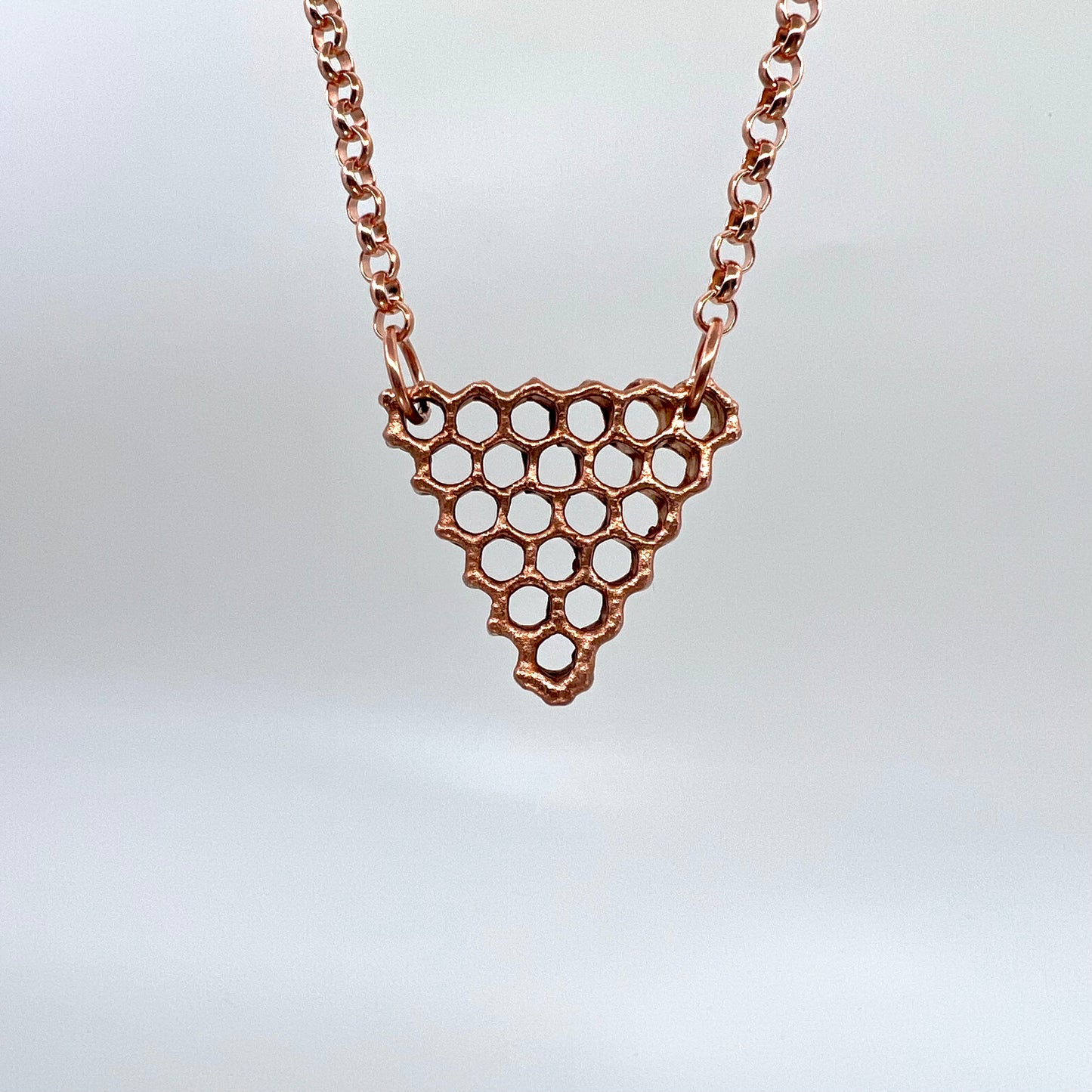 Real Honeycomb Necklace - Copper Electroformed