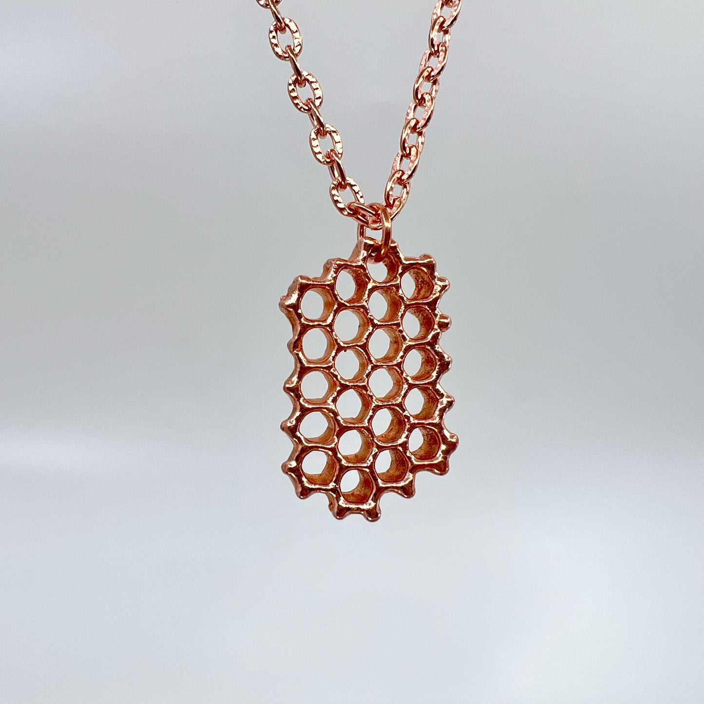 Real Honeycomb Necklace - Copper Electroformed