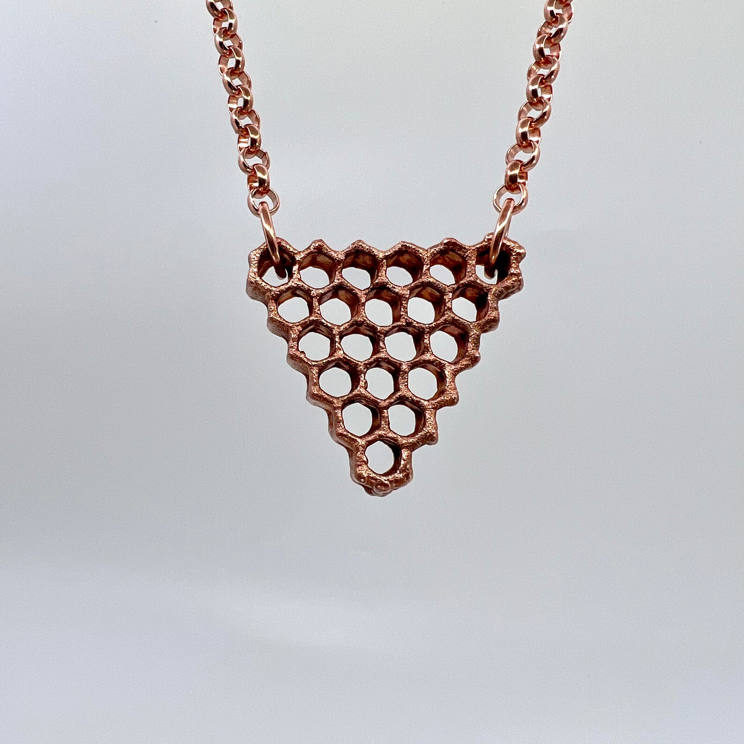 Real Honeycomb Necklace - Copper Electroformed