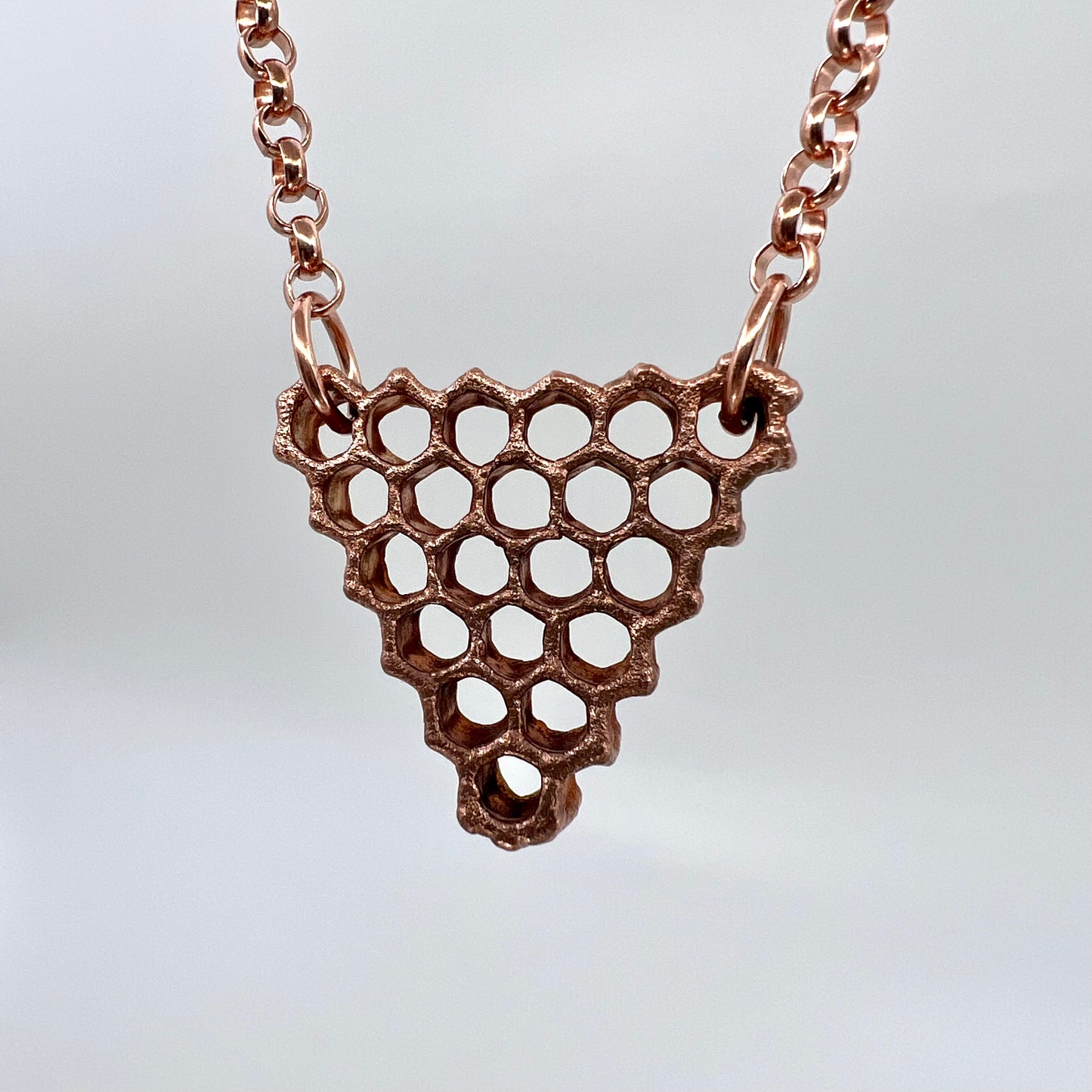 Real Honeycomb Necklace - Copper Electroformed