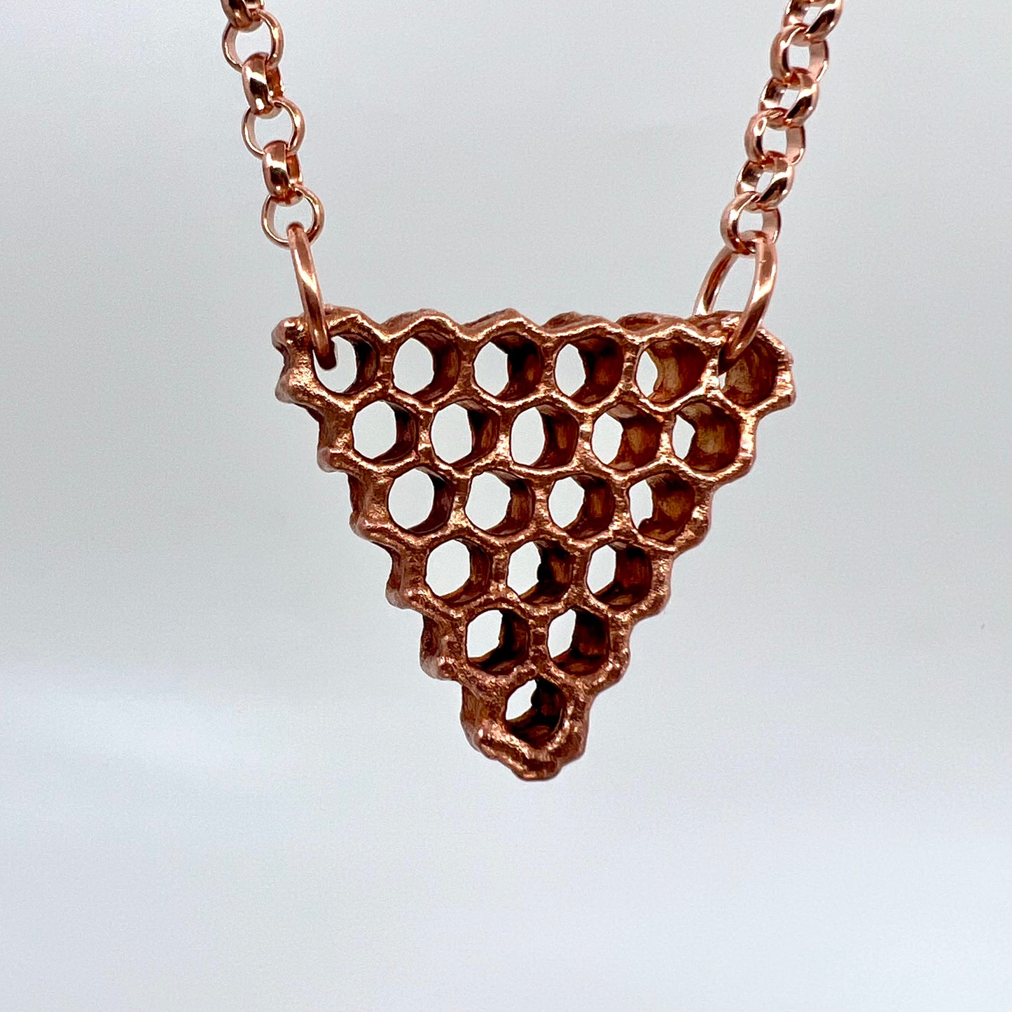 Real Honeycomb Necklace - Copper Electroformed