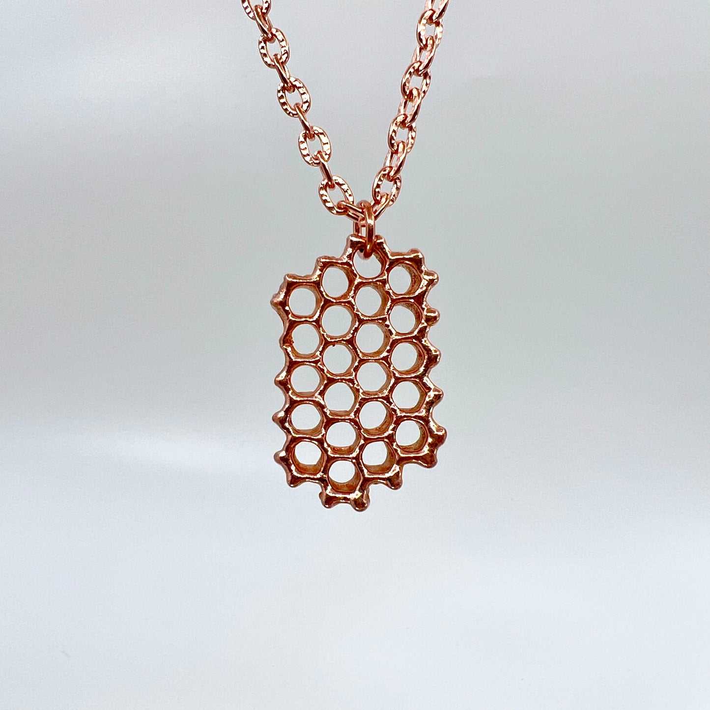 Real Honeycomb Necklace - Copper Electroformed