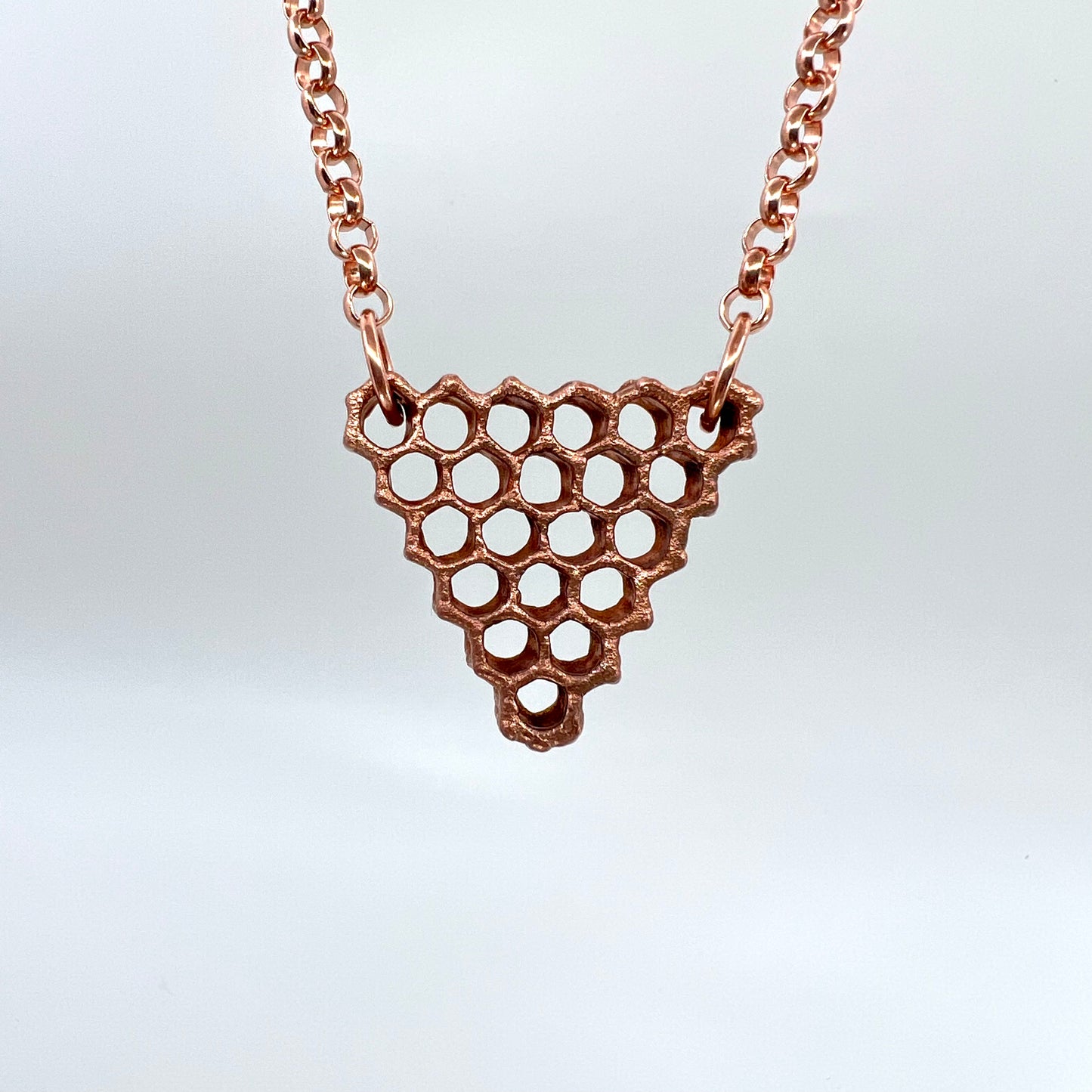 Real Honeycomb Necklace - Copper Electroformed