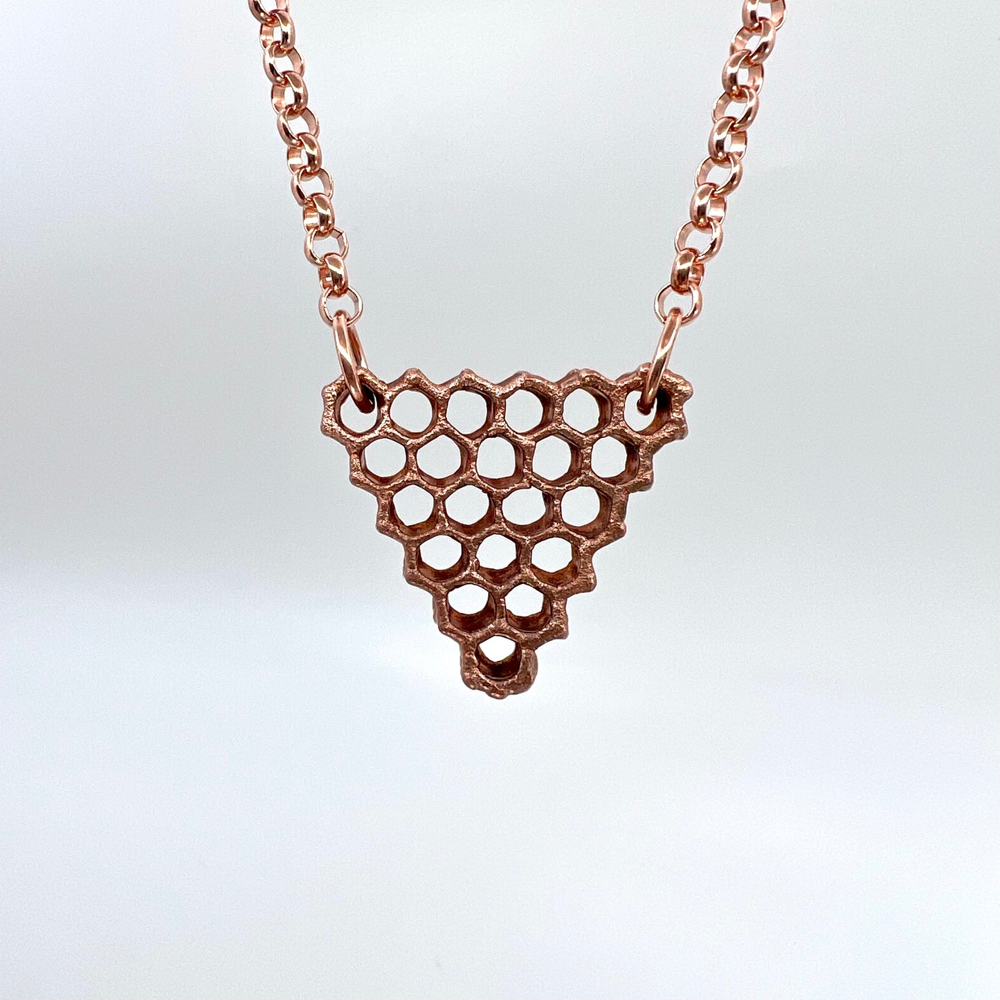 Real Honeycomb Necklace - Copper Electroformed