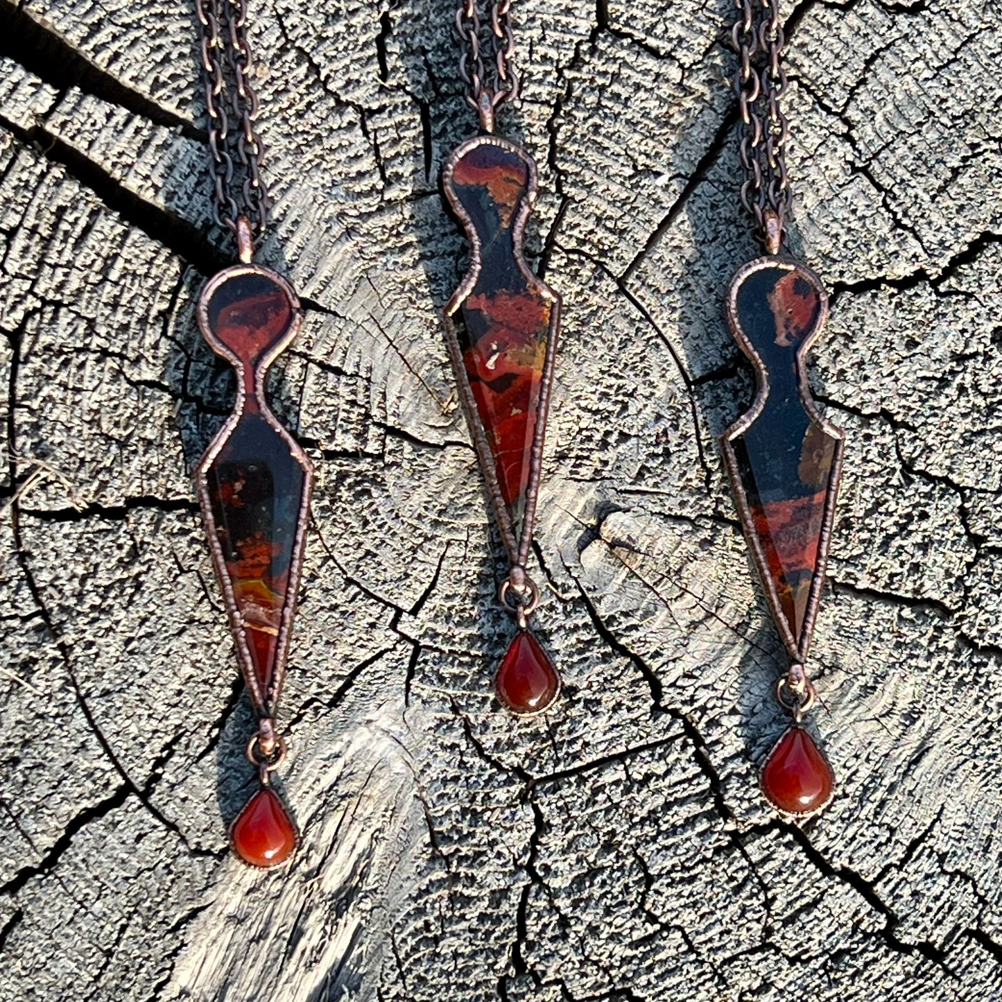 Bloody Dagger Necklace - Copper Electroformed