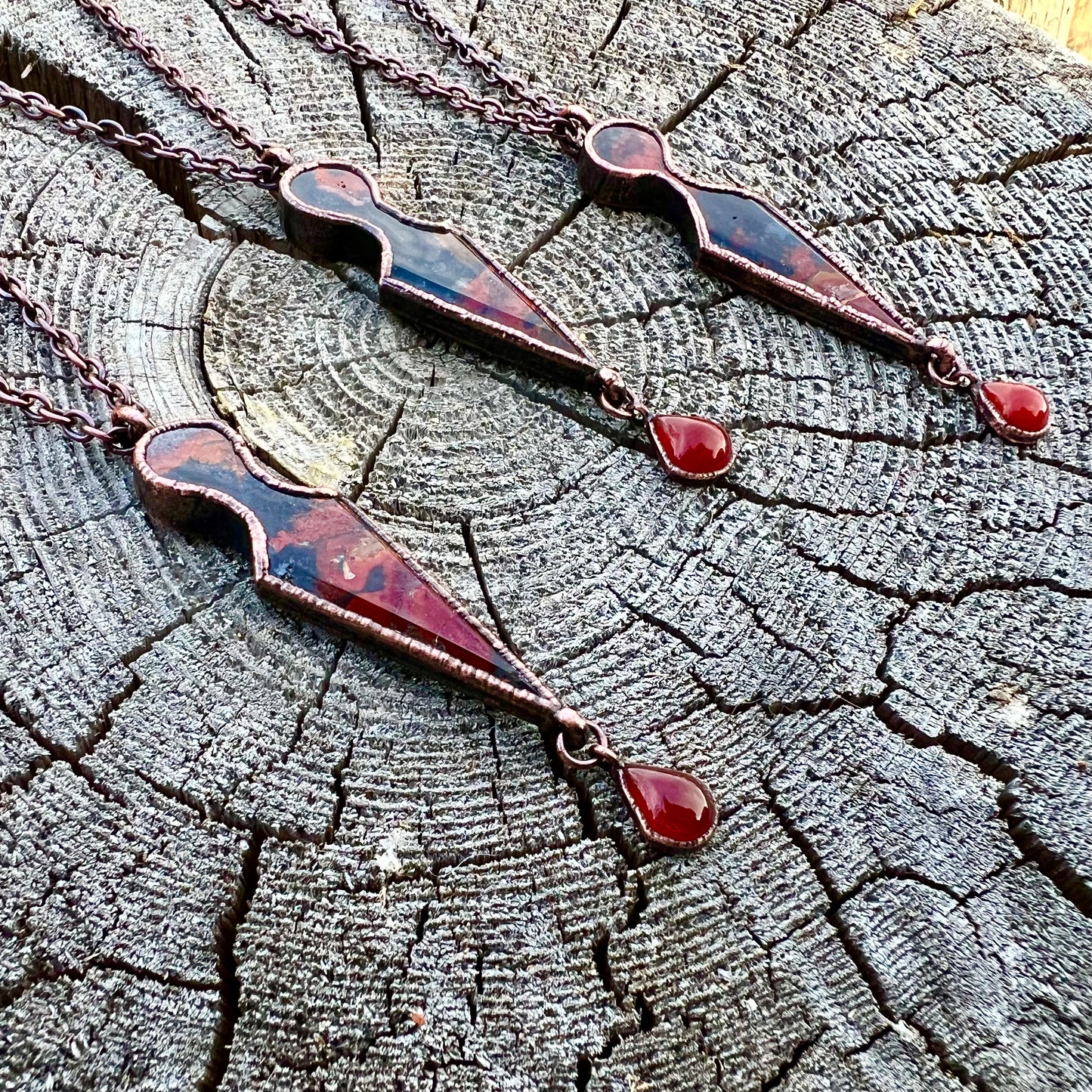 Bloody Dagger Necklace - Copper Electroformed