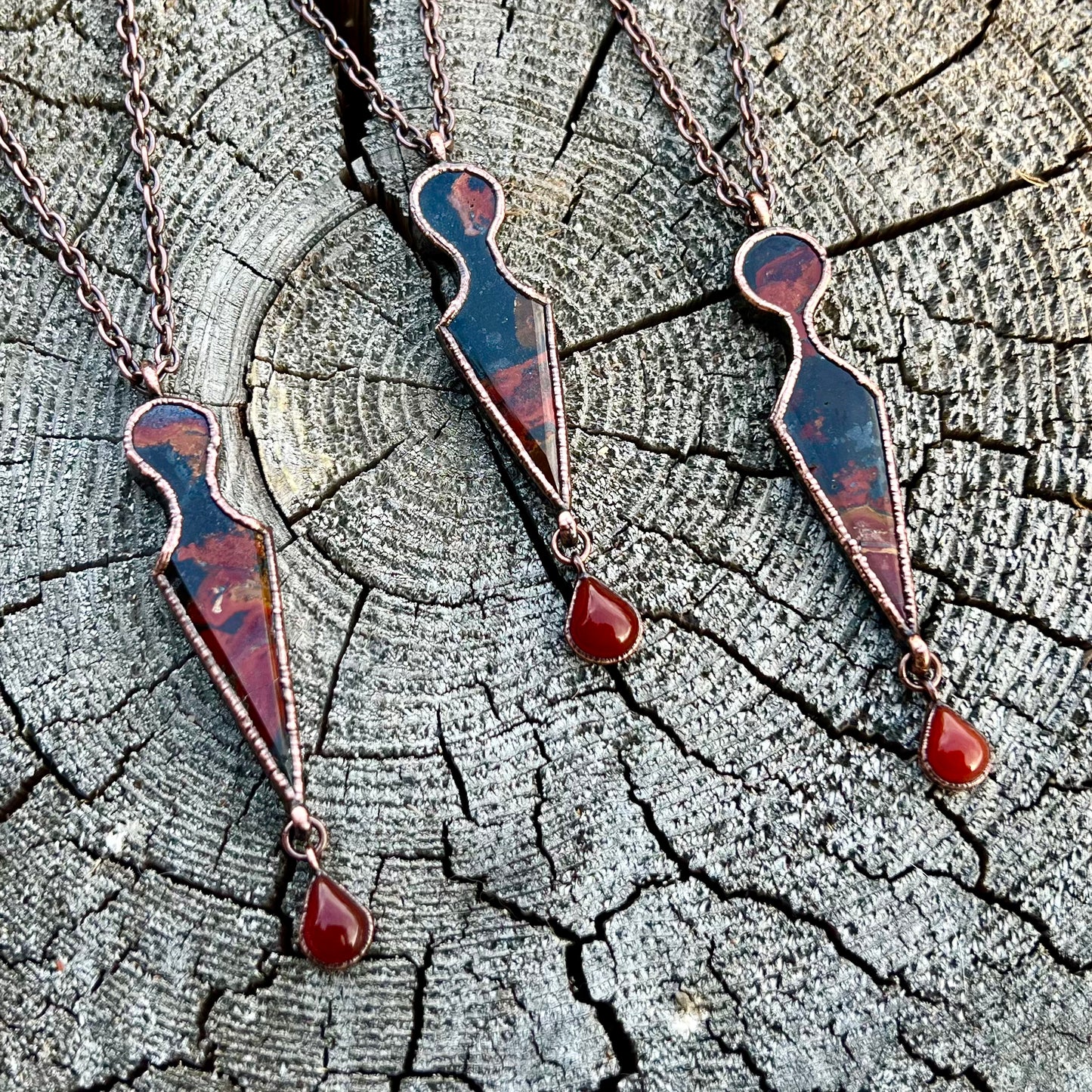 Bloody Dagger Necklace - Copper Electroformed