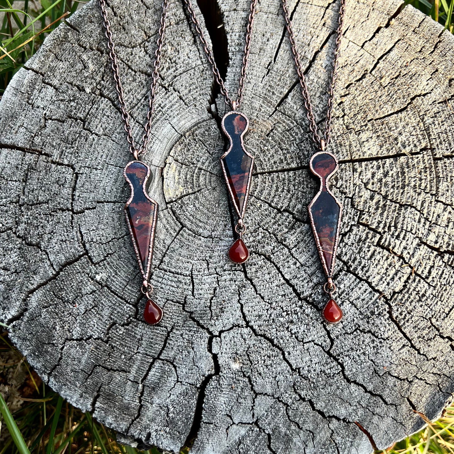 Bloody Dagger Necklace - Copper Electroformed