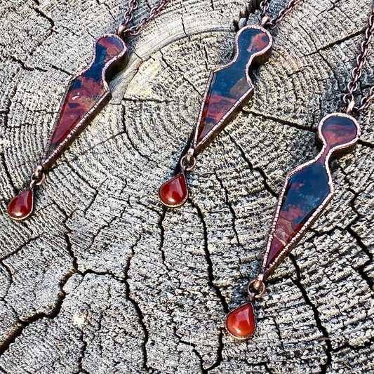 Bloody Dagger Necklace - Copper Electroformed