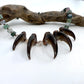 5 Bear Claw Beaded Necklace - Copper Electroformed