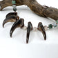 5 Bear Claw Beaded Necklace - Copper Electroformed