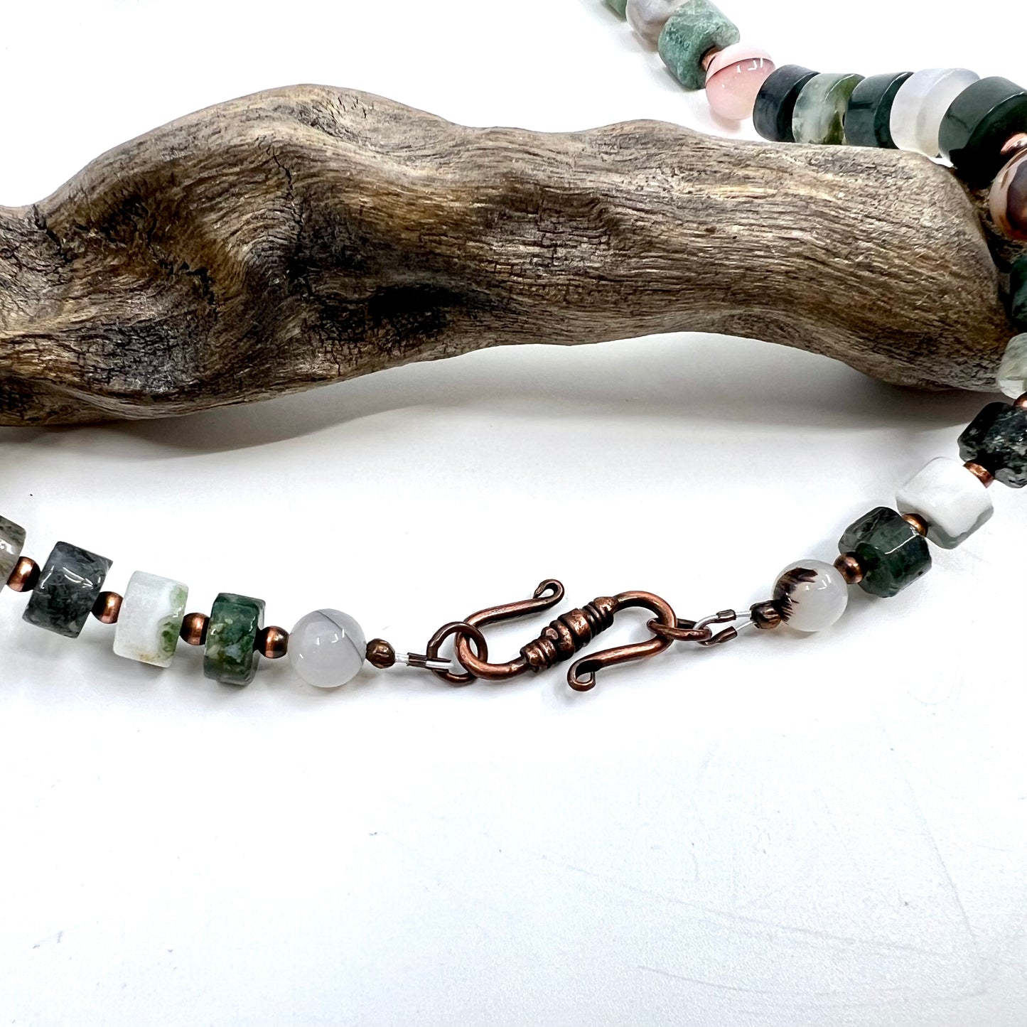 5 Bear Claw Beaded Necklace - Copper Electroformed