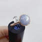 Size 8.5 Rainbow Moonstone Ring - Copper Electroformed